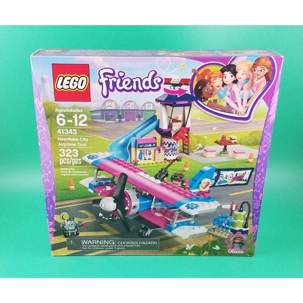 LEGO Friends 41343 Heartlake City Airplane Tour 323 pieces Building Toy NIP